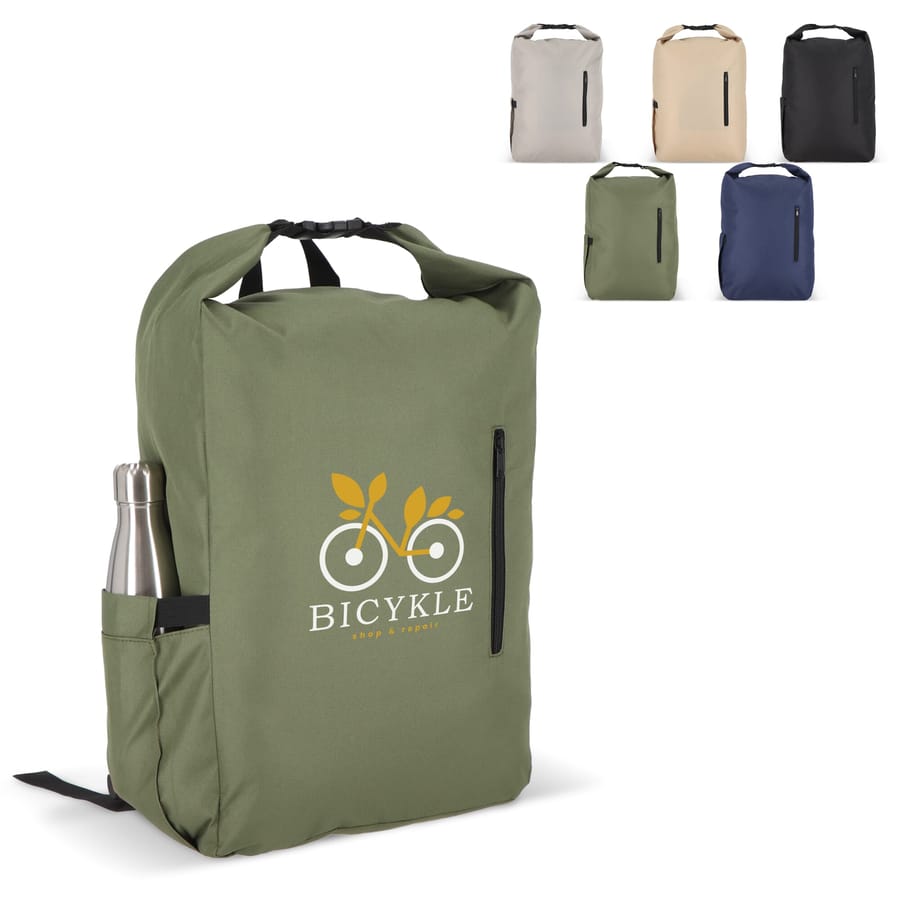 R-PET 600D Rolltop gesp rugzak 20L