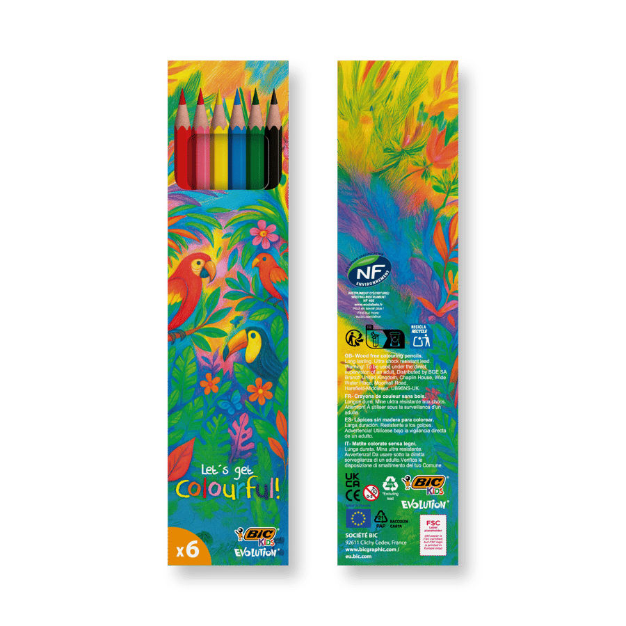 BIC® Kids Evolution® Colouring set x 6 units -Box