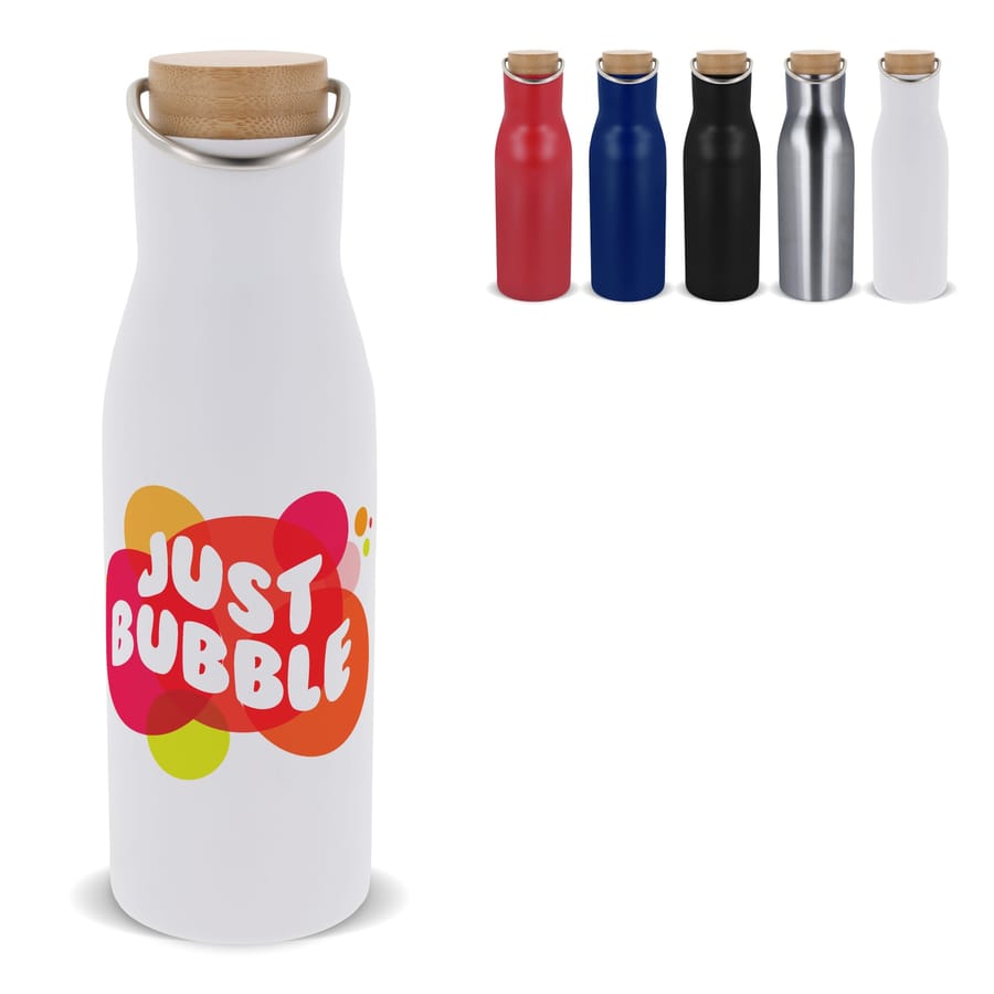 Thermo fles met bamboe deksel 500ml